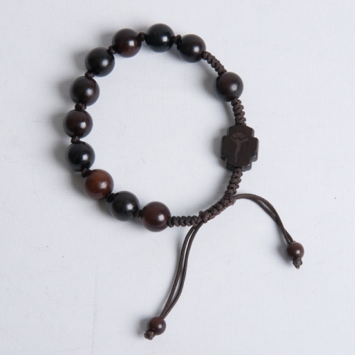 [809546] 팔지묵주 벽조목매듭 8mm