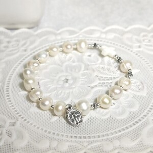 [813611]  팔찌묵주 / 론델형 진주 8mm